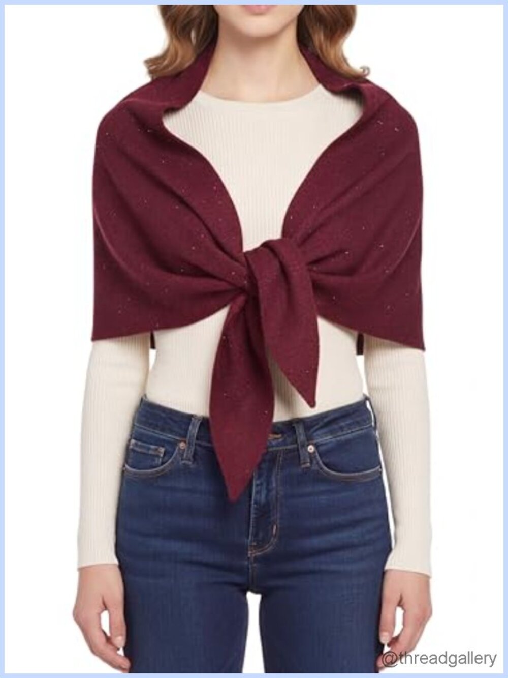Women Sequin Shawl Wrap Triangle Poncho Wool Blend Capelet Evening Party